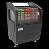 Koolmore Grab and Go Refrigerator and Open-Air Merchandiser Display w/LED Lights, Double-Layered Glass ACM-4C-BK
